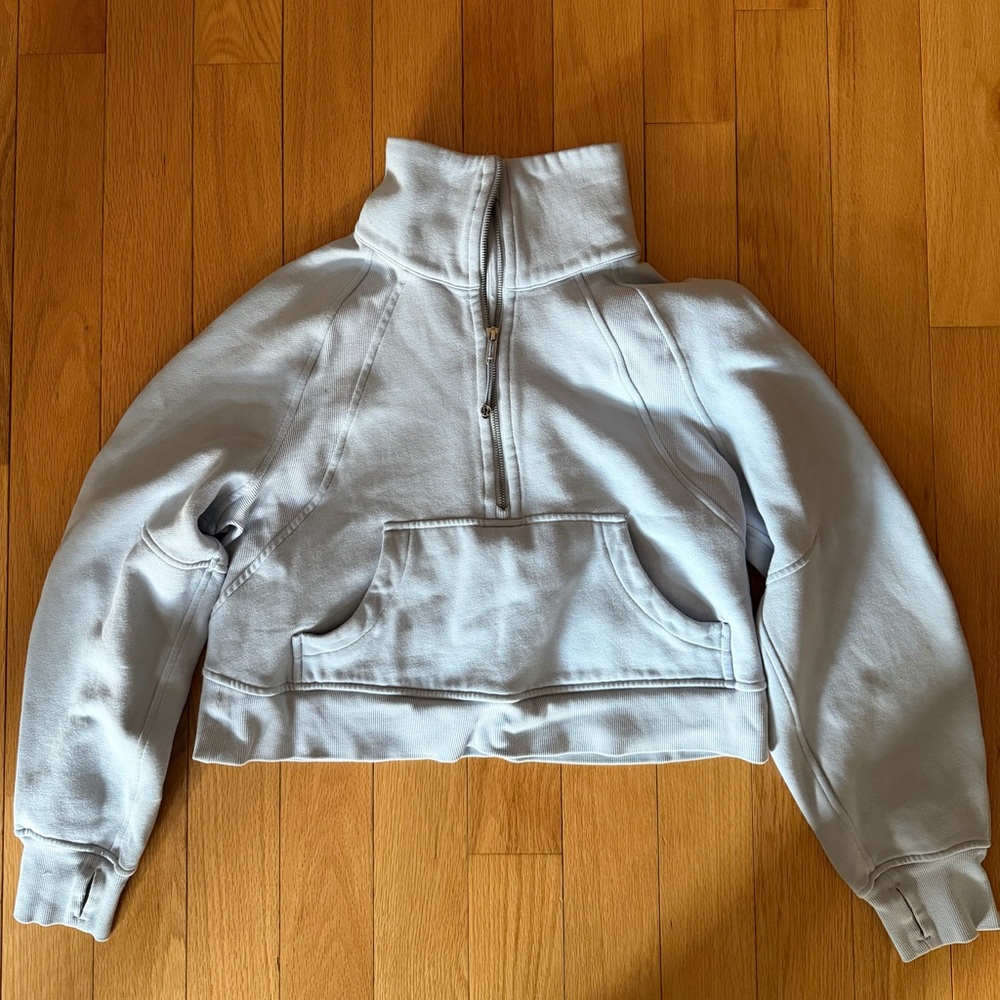 Lululemon Light Blue Half-Zip Scuba